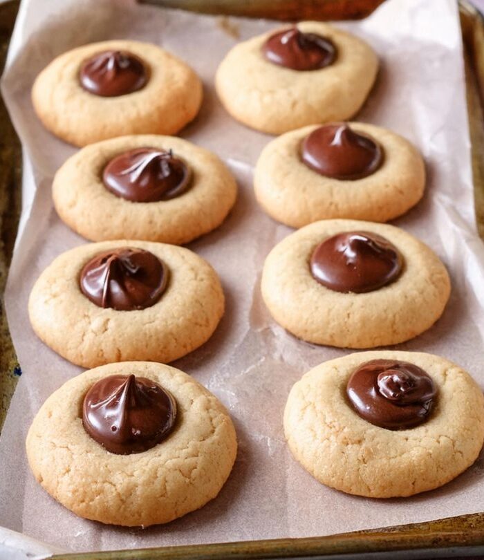 chocolate thumbprint cookie