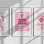pink wall art printables