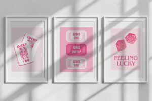 pink wall art printables