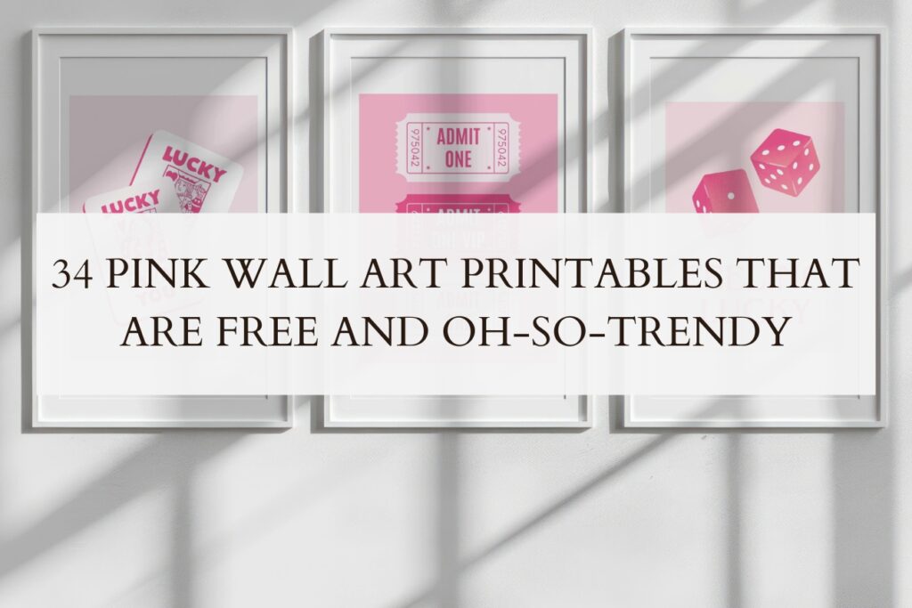 pink wall art printables
